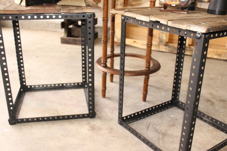 Industrial End Tables Etsy