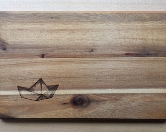 elbbote wooden board acacia: ship