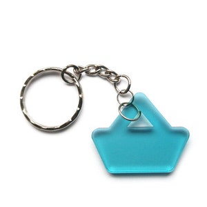 Small boat keychain blue or white