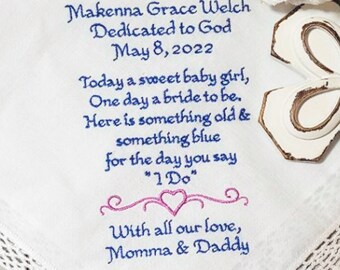 Personalized Baptism Handkerchief: Religious Dedication Keepsake