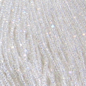 Bulk 13/0 Charlottes Crystal AB-Iris Transparent Glass Czech Seed Beads 1.7 mm 1 Cut Option: 1/4/8/12 Hanks 58205. image 1