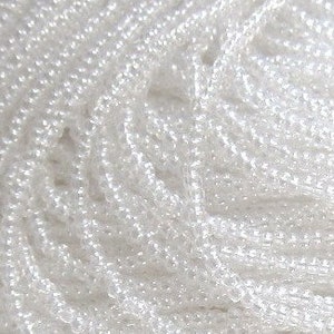 15/0 Crystal Transparent Luster | Glass Czech Seed Beads 1.5 mm Rocailles | 6 Strands/1/3/6/9/12 Hanks | 48102.