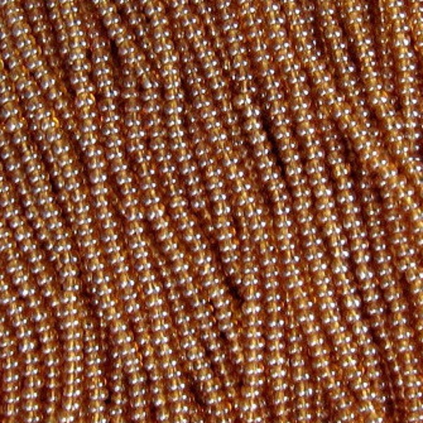 15/0 Light Brown Topaz Transparent Luster | Czech Seed Beads 1.5 mm Rocailles | Options: 6 Strands & Hanks.