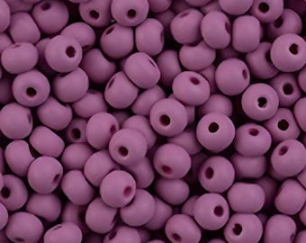 6/0 Purple Magenta Matte PermaLux ~ 4mm Preciosa Czech Beads ~ 20 & 50 Grams Packs.
