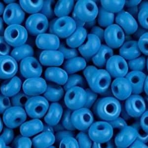 6/0 Dark Blue Matte PermaLux | Preciosa Opaque Czech Seed Beads | Glass 4mm Glass Rocailles Pony E-Beads | 50/125 Grams #22m21.