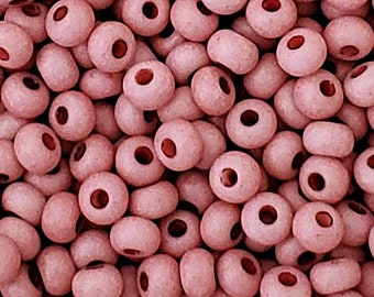 6/0 Rose Pink Dyed Terra Opaque | Preciosa Czech Seed Beads 4 mm Glass Rocailles, E-Beads | 20/50/100/250/500 Grams | #07303.