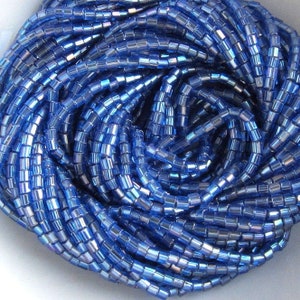 Bulk 10/0 2 Cut Light Sapphire Blue AB #31050 | Preciosa-Ornela Hex Glass Czech Seed Beads 2.1 mm | Options: 1/4/8/12 Hanks.