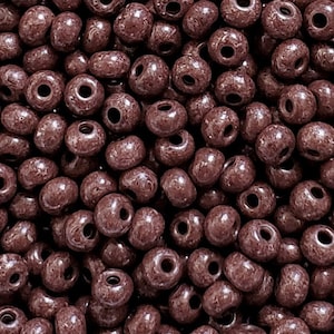 6/0 Coffee Brown Terra Intensive Dyed Opaque #16A19 . Preciosa Glass Czech Seed Beads 4mm Rocailles E-Beads : BULK 20/50/100/250/500 Grams.