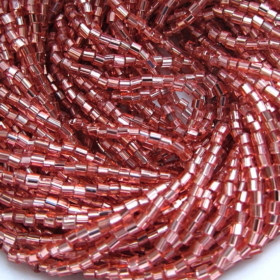 Silver Lined Light Red - Bugle, #2 25g Silver Lined Light Red - Bugle, #2 25g