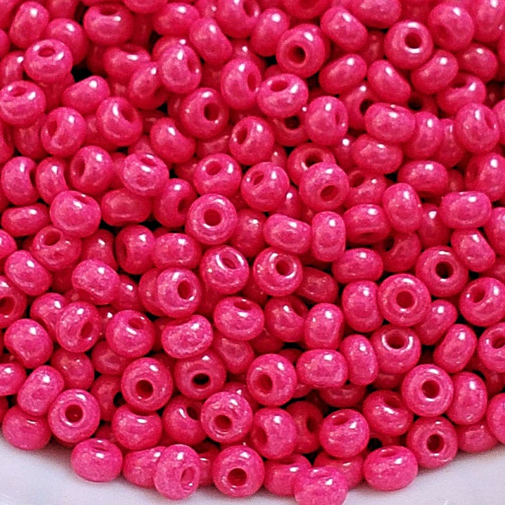 Rocailles size 8/0 3mm Pink Dyed Preciosa Ornela Traditional Czech Gla -  Crystals and Beads for Friends