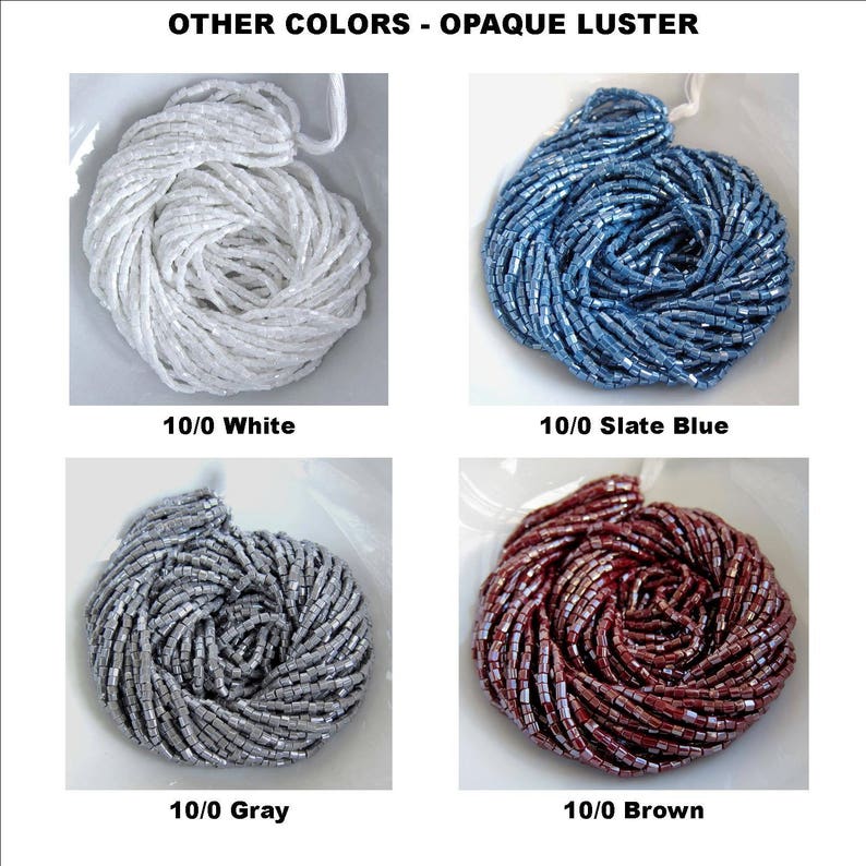 40g 100 2 Cut Crystal Silver Lined - Hank 6 Strands Options. 20g Czech Seed Beads 2.1 mm Hex Glass