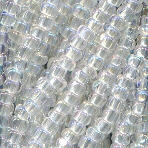 Bulk 13/0 Charlottes Crystal AB-Iris Transparent Glass Czech Seed Beads 1.7 mm 1 Cut Option: 1/4/8/12 Hanks 58205. image 2