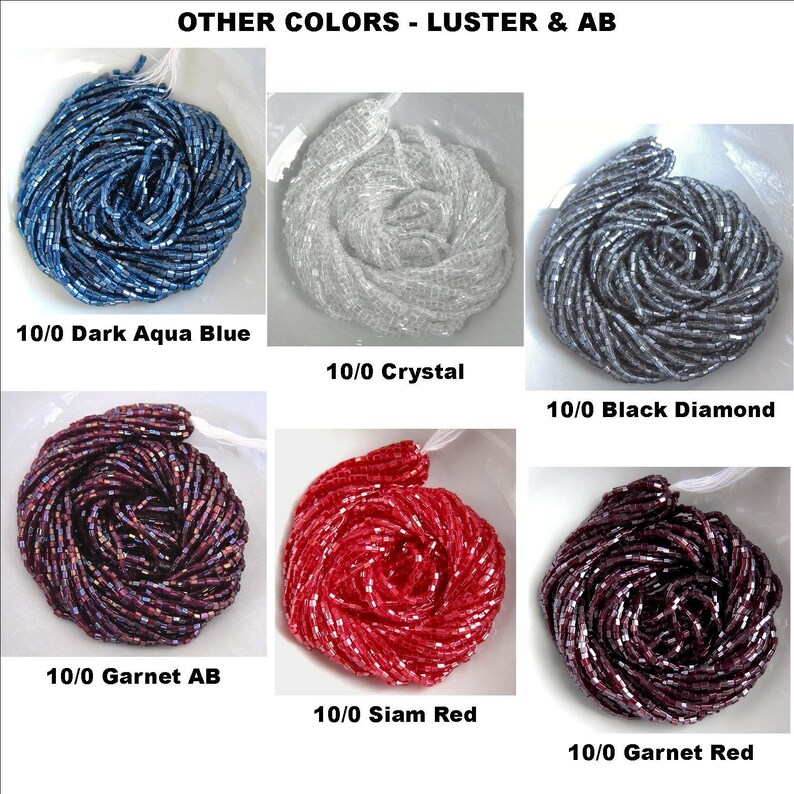 40g 100 2 Cut Crystal Silver Lined - Hank 6 Strands Options. 20g Czech Seed Beads 2.1 mm Hex Glass