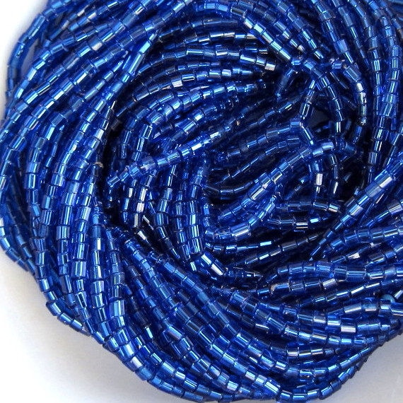 40g 100 2 Cut Crystal Silver Lined - Hank 6 Strands Options. 20g Czech Seed Beads 2.1 mm Hex Glass
