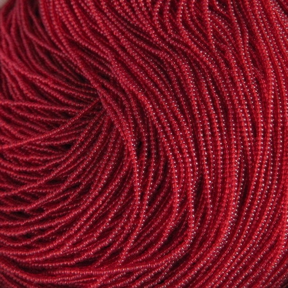 15//0 One Hanks Czech Transparent Topaz Luster Glass Seed Beads-12 Strands