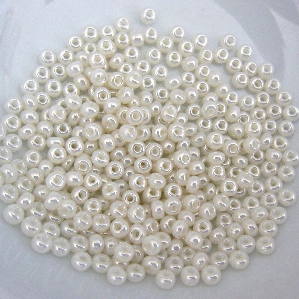 PRECIOSA 250g Seed Beads 10/0 (2.3mm) - Opal White Czech Glass Rocailles For Beading & Embroidery - View #3