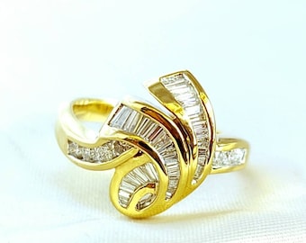 18k yellow gold diamond ring