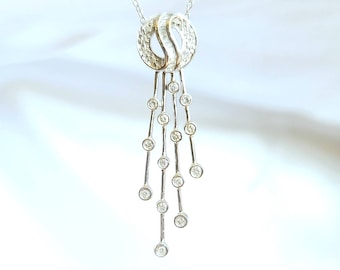 18k White gold diamonds pendant