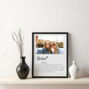 Sister Personalised Photo Framed Poem Print Personalised Friend Verse Photo Frame | Birthday | Christmas | Wedding