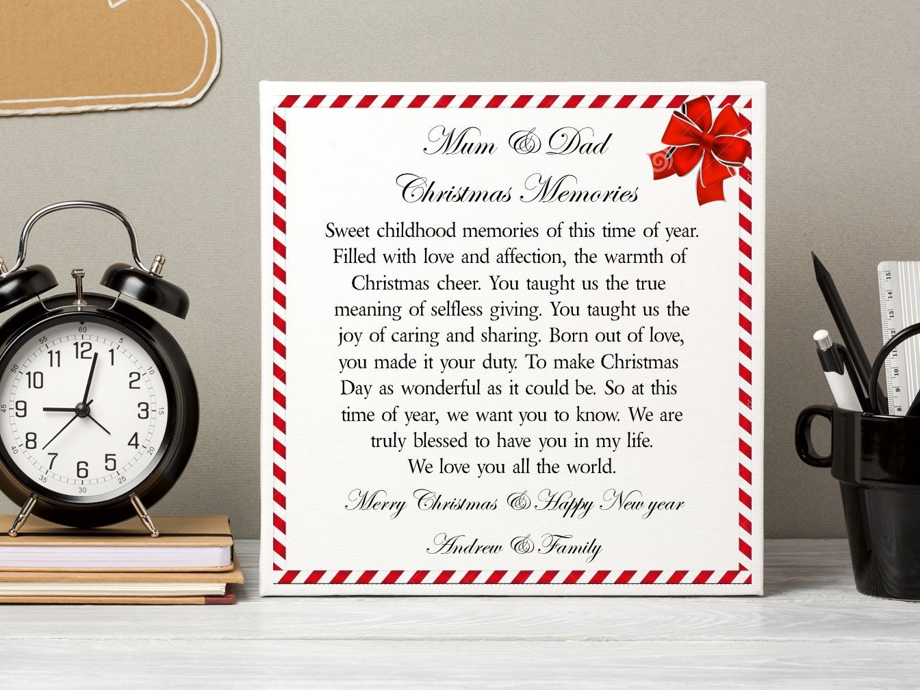 Mum and Dad Christmas Memories Personalised Card Christmas Etsy