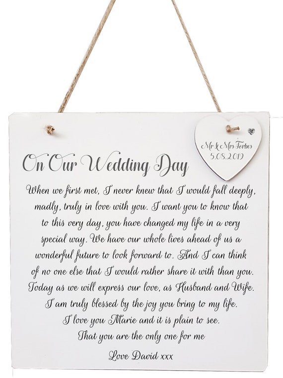 My wedding to poem wife day on our Wedding poems