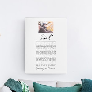 Dançando no Céu - Poema de Luto com Foto Personalizado Memorial Pensando em Você Perda de um Presente de Lembrança de Pai | DOWNLOAD DIGITAL