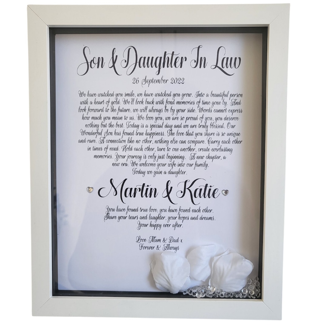 for Loving My Son - Gift for Future Daughter in Law - from Mother in Law or Father in Law - Christmas Gifts, Wedding Present, Anniversary Gift