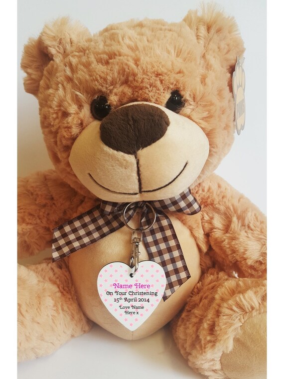 personalised christening teddy