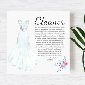 Fille sur votre carte de mariage Poème de mariage Vers de mariage pour la mariée de maman | de papa | de maman et papa