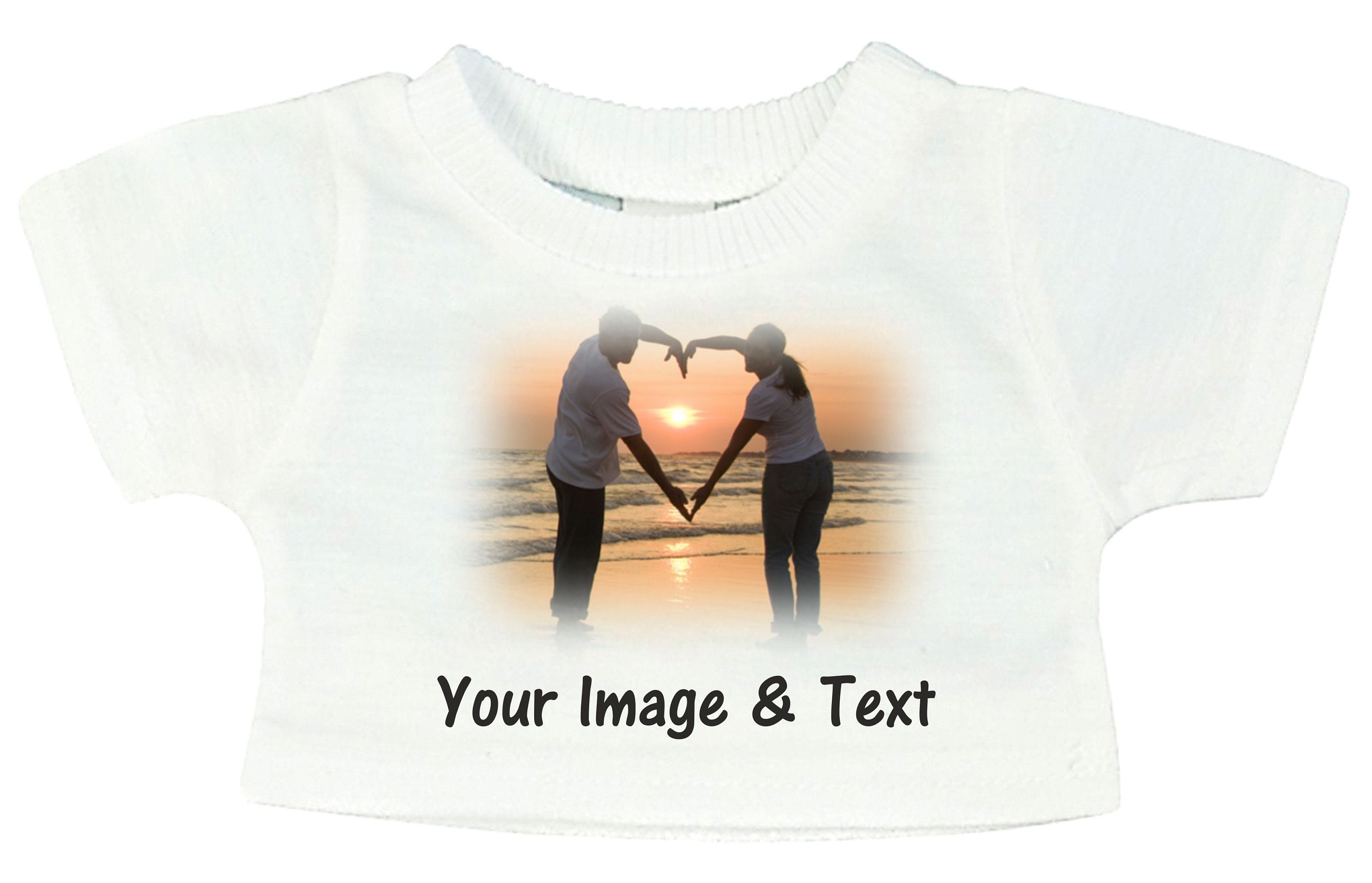 Personalised Teddy Bear T-Shirt To Fit A Special Teddy | Own Image & Text | Printable on Both Sides | Any Occasion