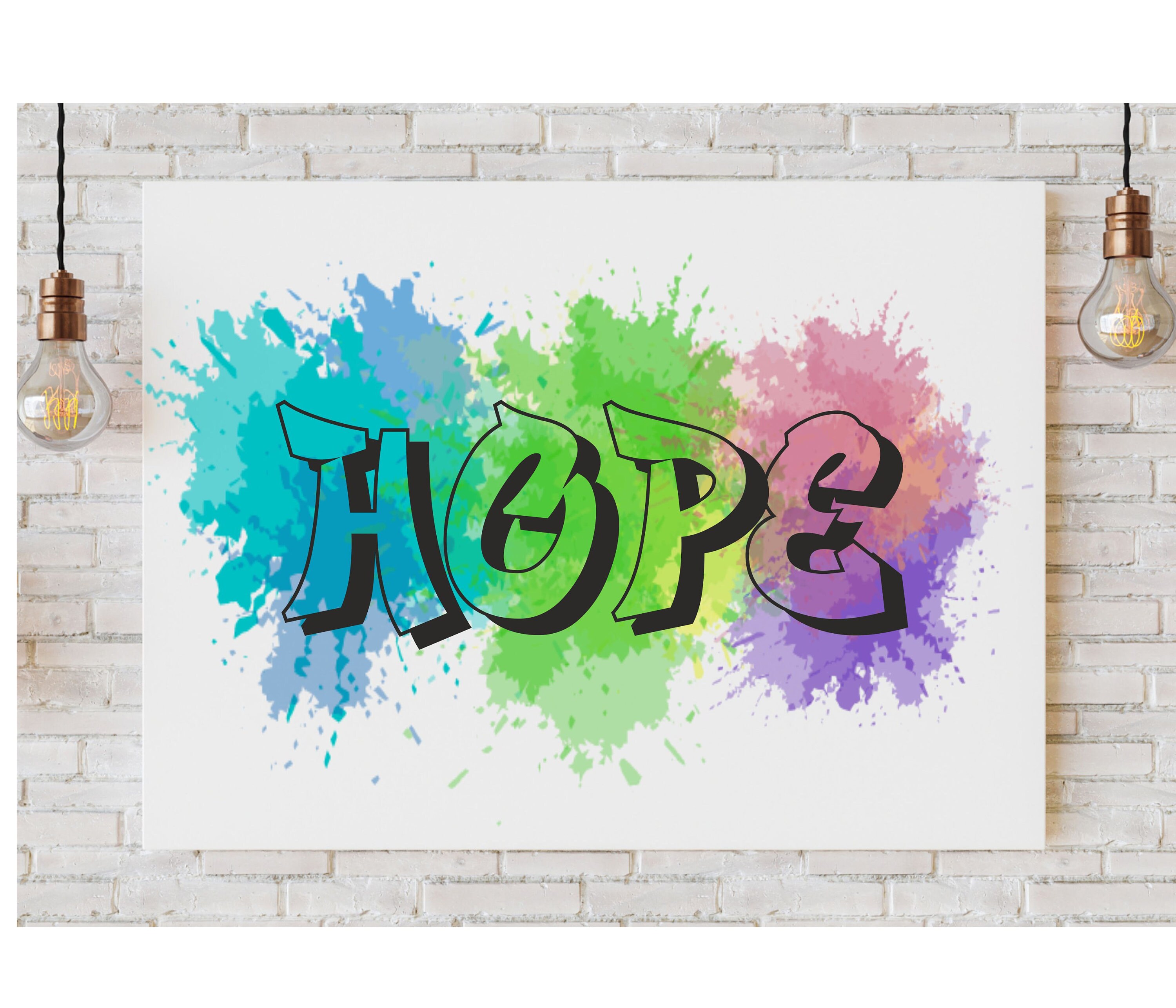 HOPE Metal Graffiti Wall Art Etsy Singapore