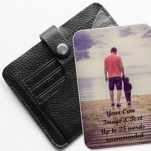 Carte en métal personnalisée sur mesure avec votre image et votre message Carte souvenir gravée en métal