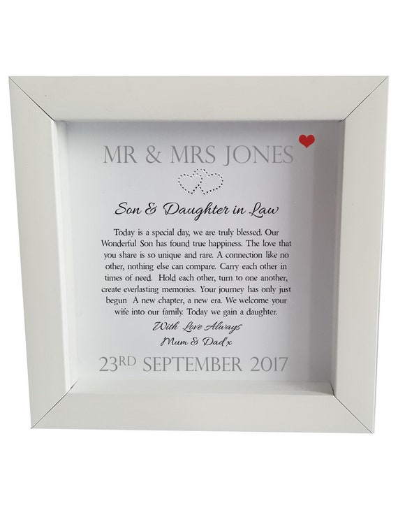 personalized wedding gifts for son and daughter in law