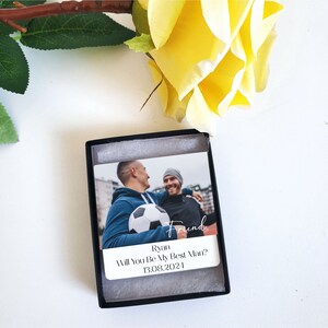 Photo du jour du mariage MEILLEUR AMI | Réservez la date | Soyez mon témoin | Plaque de mariage | De la mariée | Marié
