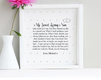 Loving Nan Personalised Box Framed Poem gift for Grandmother Nan Poem | Birthday Gift | Christmas Gift | Wedding Gift