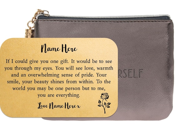 personalised daughter wallet insert card through my eyes etsy personalised daughter wallet insert