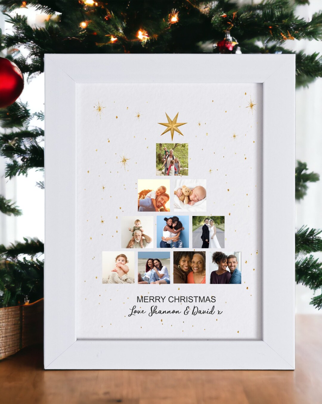 Christmas Tree Photo Collage 