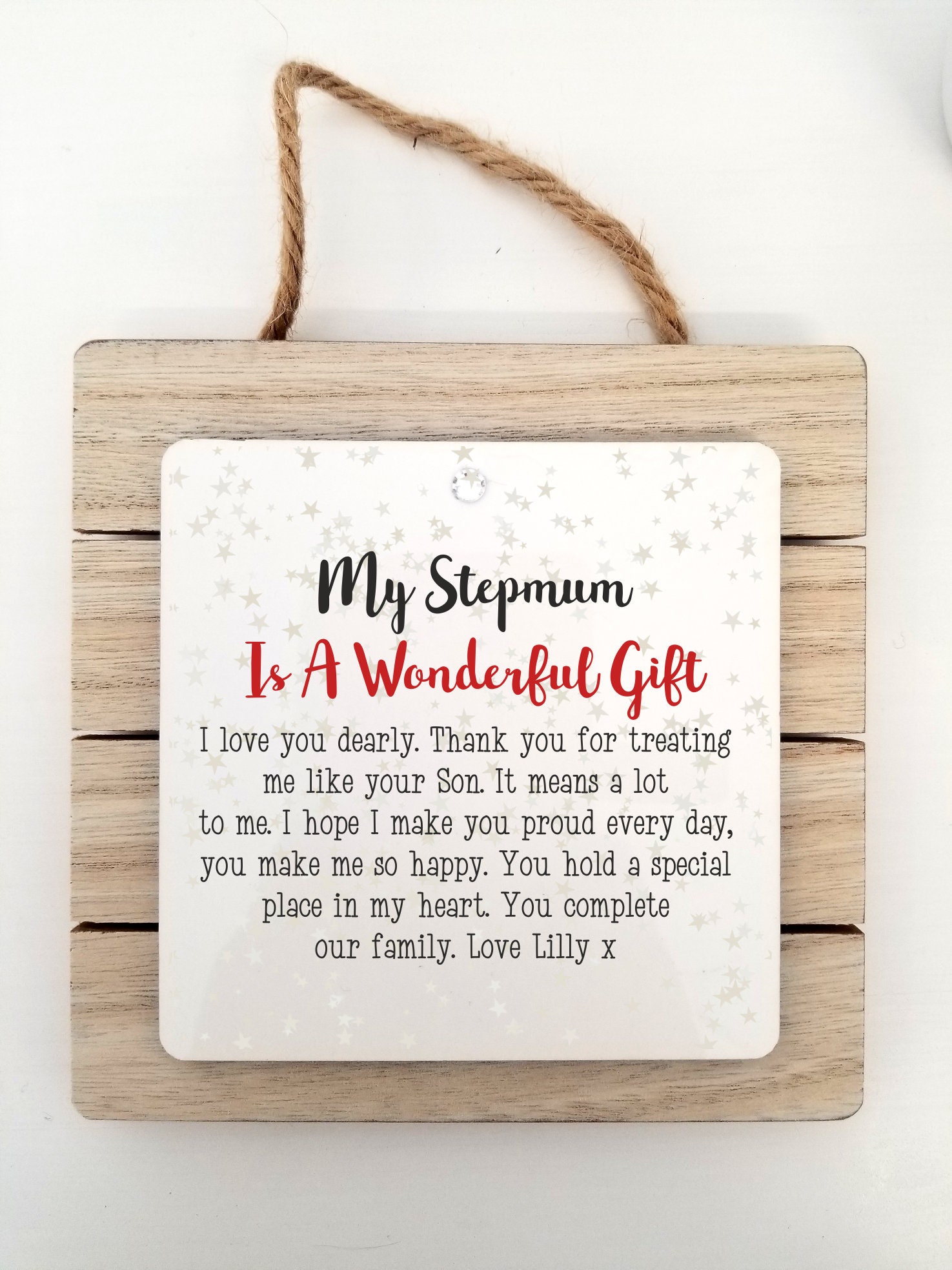 Stepmom Mothers Day Poem Stepmum Personalised Wood Plaque Personalised Stepmum Poem | Etsy Denmark
