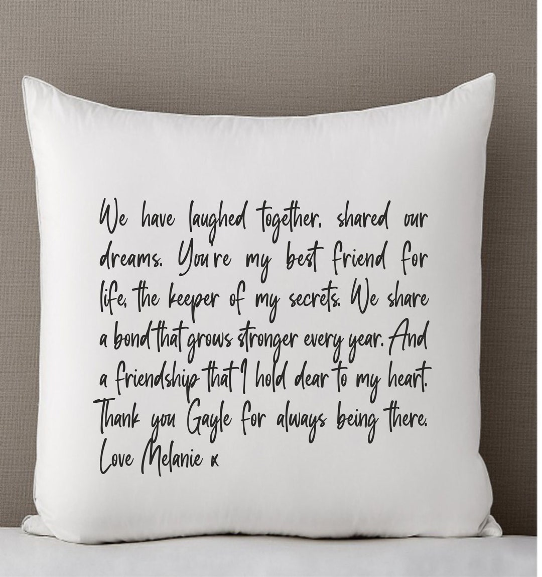 Sister Friend Cushion Personalised Gift for Friend Friendship Gift