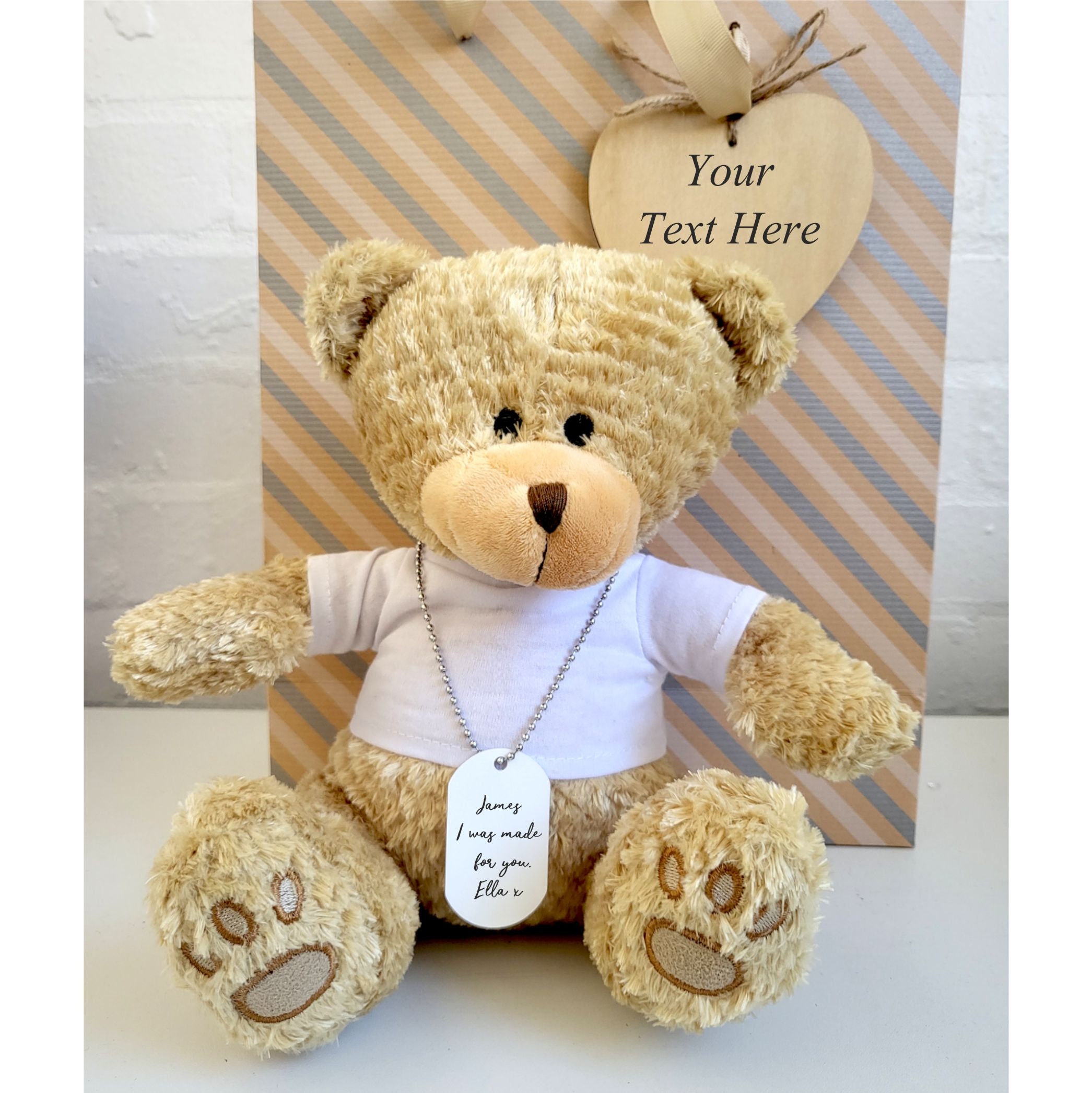 Regalos personalizados para ella/él, oso de peluche con foto + texto  personalizado, oso de peluche personalizado para amigos/familia, regalos  únicos