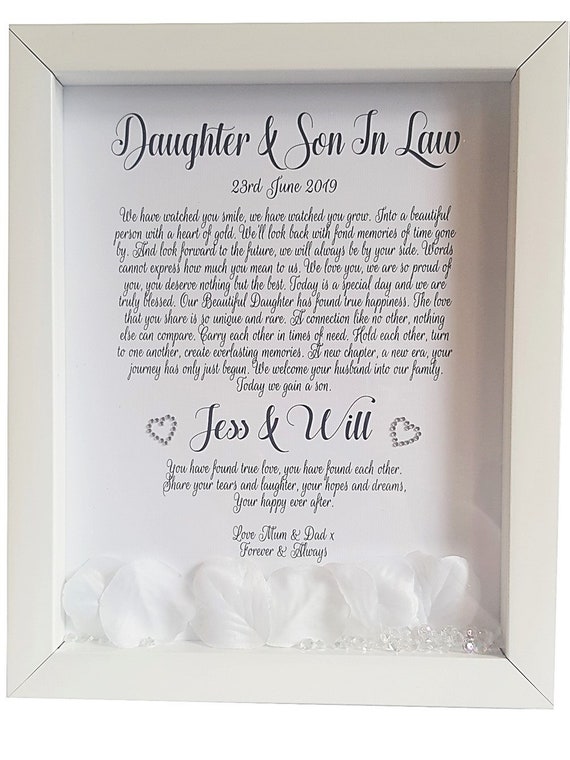 personalized wedding gifts for son and daughter in law
