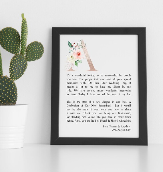 Chief bridesmaid hotsell gift to bride