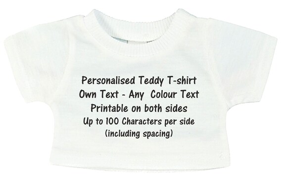 Personalised teddy bear t shirt Clearance