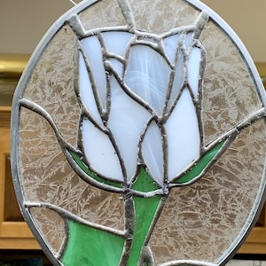 White Stained Glass Roses