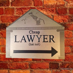 Hand-Painted Vintage-Style Lawyer Trade Sign image 1