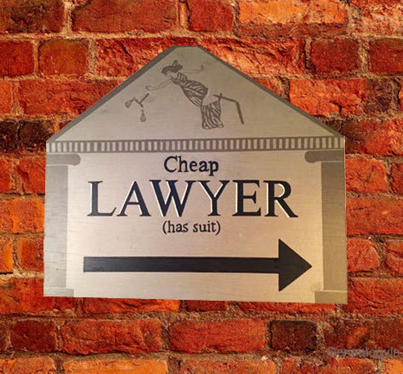Hand-Painted Vintage-Style Lawyer Trade Sign image 1