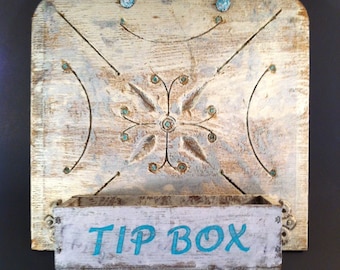 Mom's Kitchen Vintage Shabby-Decorated Tip Box