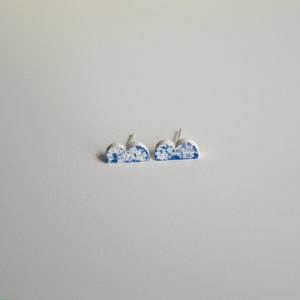 speckled blue ceramic earrings image 5