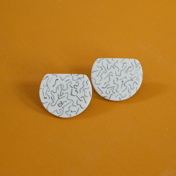 Ceramic earrings - Squiggles