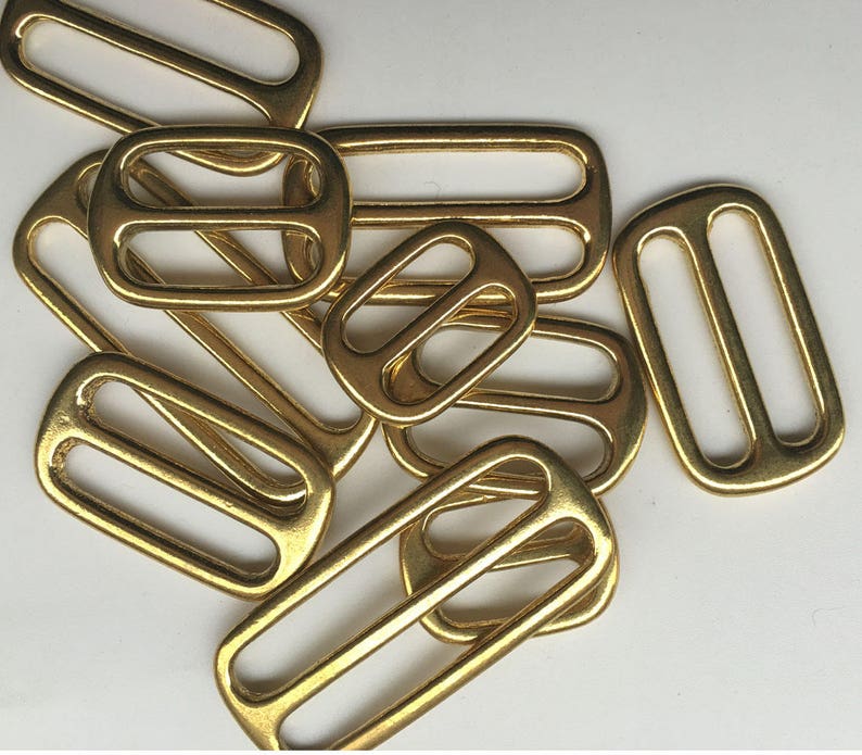 Pure cupper brass Slider Tri Glide Adjust buckle Hardware Bags garment Leathercraft inside diameter 13mm 16mm 20mm 25mm 32mm 38mm 50mm 2pcs